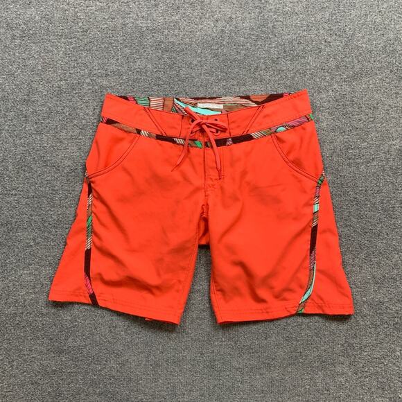 Columbia Board Short Womens 8 Coral Viva Bonita Omni-Shade UPF 50 Beach 9 Inseam - Picture 2 of 10